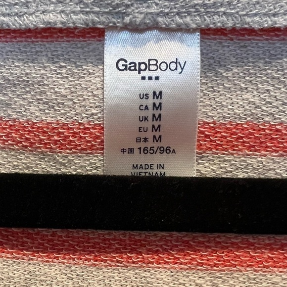 106. Gap Body Gray Striped Hoodie M - Picture 3 of 6